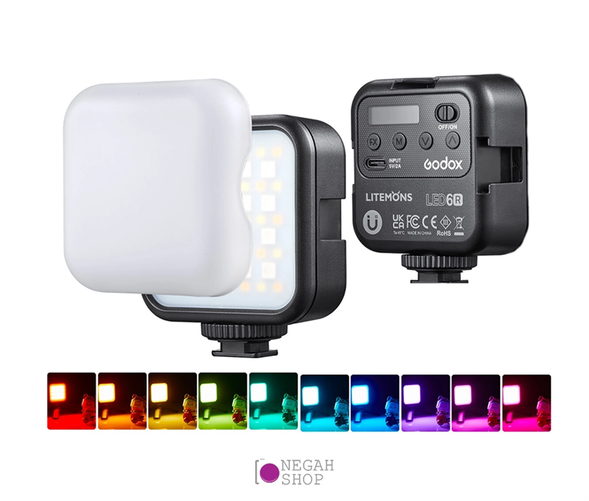 نور رو دوربینی هفت رنگ گودکس Godox LED 6R RGB